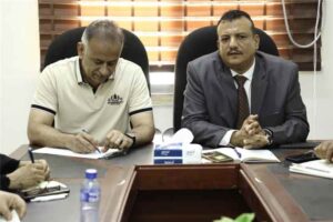 اخبار عدن – زيارة لجنة وزارية برئاسة كليب إلى مكتب المنظومة التعليمية الفني واجتماع مع المدير السنة الجاوي