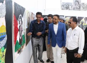 اخبار عدن – نائب وزير الثقافة ي inaugurates artistic exhibition “معاناة غزة”