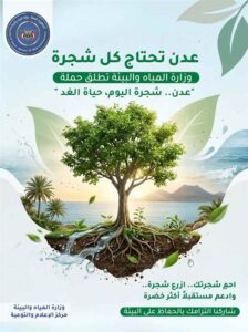 اخبار عدن – وزارة المياه والبيئة تبدأ حملة توعية لحماية الأشجار في محافظة عدن